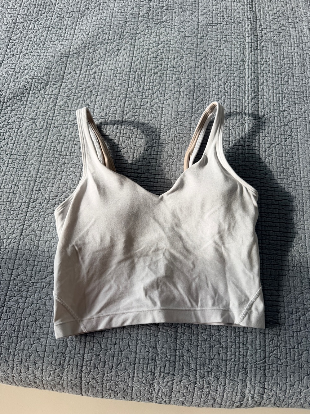 lululemon athletica Light Cream Seamless V-Neck Sports Bralette